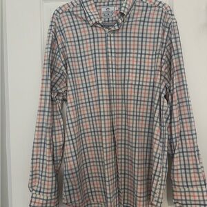 Southern Tide Blue and Red Plaid Button Down Shirt